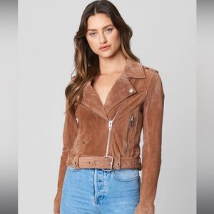 Blank NYC Tan Suede Leather Jacket